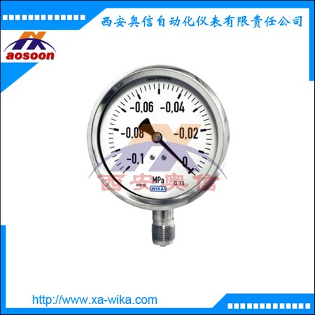 耐震压力表 全不锈钢波登管压力表 德国WIKA PGE23.100