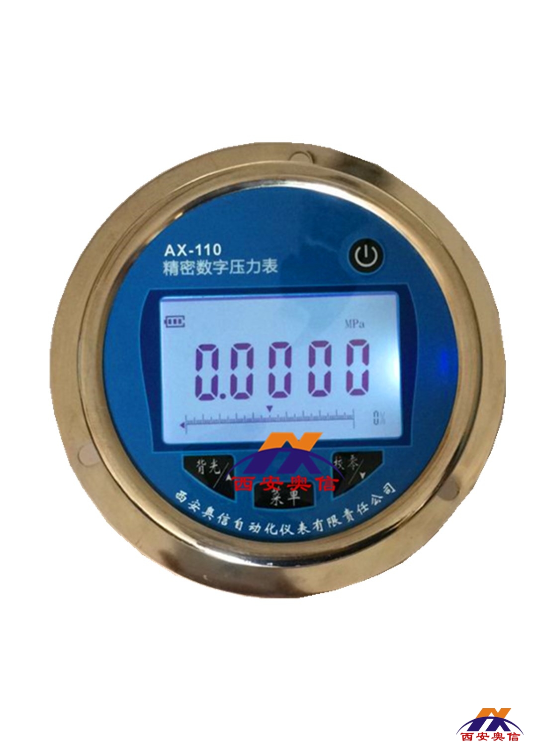 AX-110,轴向带前边精密数字压力表，面板安装