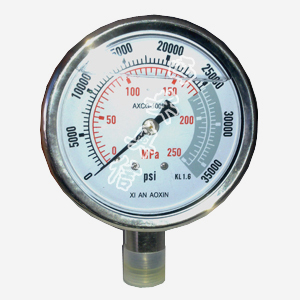 超高压不锈钢耐震压力表 250Mpa 36250PSI