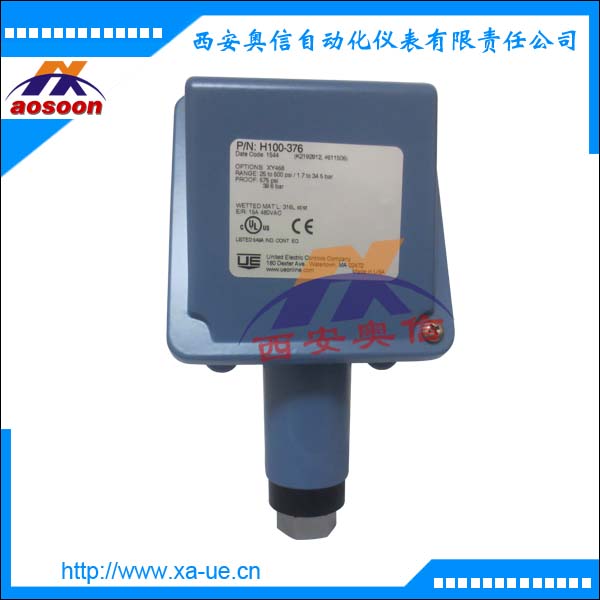 美国UE压力开关H100-358-1010双刀双掷DPDT不锈钢压力