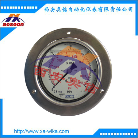 232.50.100现货0-100Kpa 不锈钢禁油压力表 德国wika