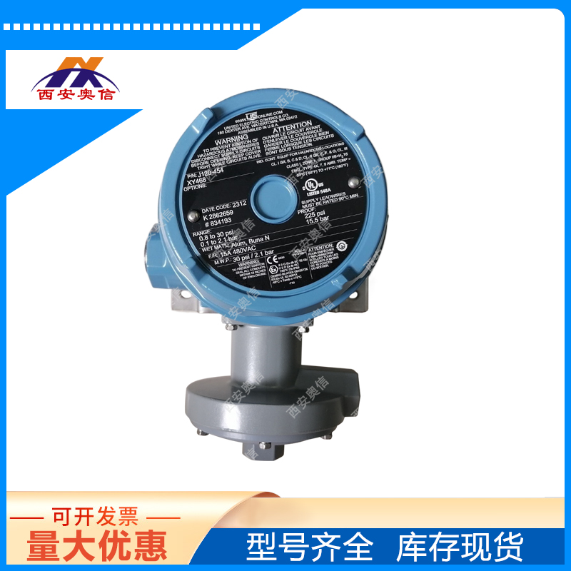 3C认证/J120-552-M408-M201特氟龙膜片压力开关United Electric