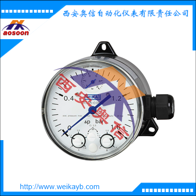 DPGS40 带静压指示的电接点差压表 德国wika
