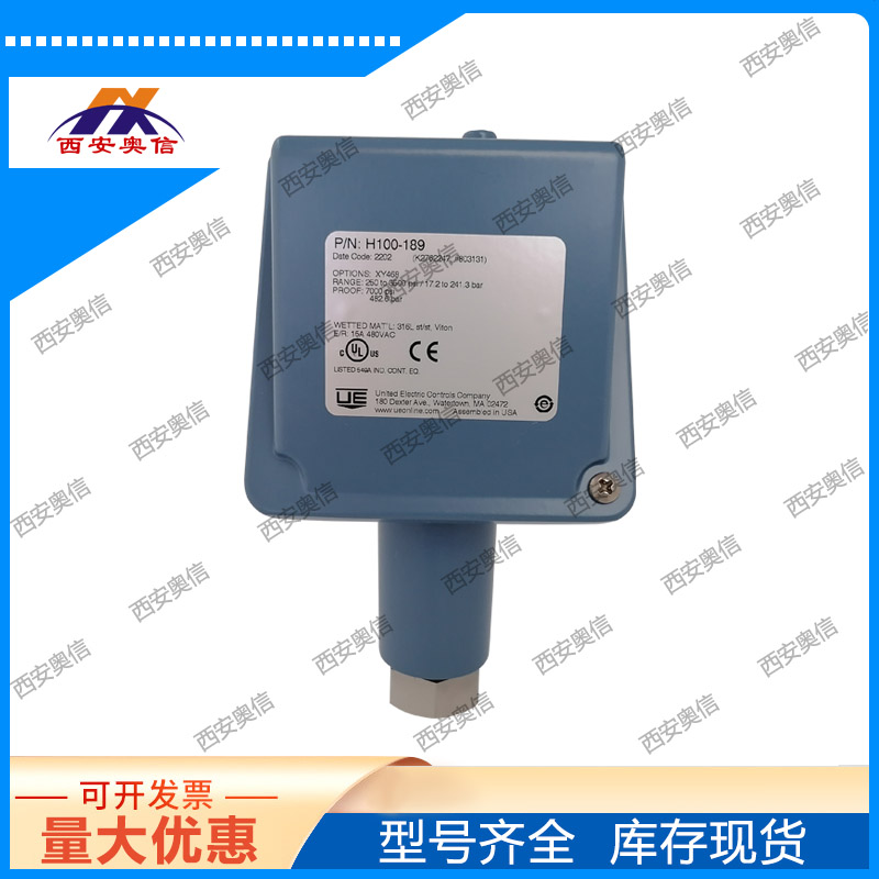 美国UE开关H100-189-M201液压油高压控制器现货